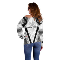 Custom Bula Fiji Football Off Shoulder Sweater Go Champions - Polynesian Pride