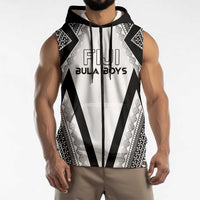 Custom Bula Fiji Football Sleeveless Zip Hoodie Go Champions LT05 - Polynesian Pride