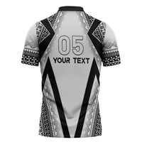 Custom Bula Fiji Football Zipper Polo Shirt Go Champions LT05 - Polynesian Pride