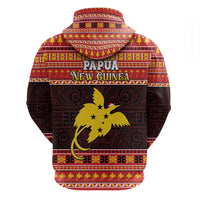 Papua New Guinea Christmas Zip Hoodie Santa Raggiana
