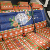 Marshall Islands Christmas Back Car Seat Cover Marshallese Seal Meddi Kirijmoj LT05 - Polynesian Pride