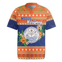 Marshall Islands Christmas Rugby Jersey Marshallese Seal Meddi Kirijmoj LT05 Orange - Polynesian Pride