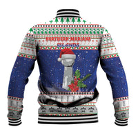 Northern Mariana Islands Christmas Baseball Jacket Poinsettia Filis Pasgua