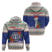 Northern Mariana Islands Christmas Hoodie Poinsettia Filis Pasgua LT05 - Polynesian Pride
