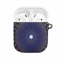 Nauru Angam Day AirPods Case Polynesian Tribal Pattern Unique Style LT05 Blue - Polynesian Pride