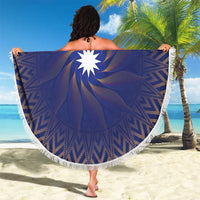 Nauru Angam Day Beach Blanket Polynesian Tribal Pattern Unique Style - Polynesian Pride