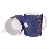 Nauru Angam Day Ceramic Mug Polynesian Tribal Pattern Unique Style - Polynesian Pride