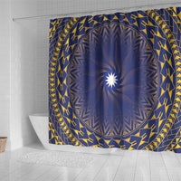 Nauru Angam Day Shower Curtain Polynesian Tribal Pattern Unique Style - Polynesian Pride
