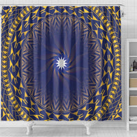 Nauru Angam Day Shower Curtain Polynesian Tribal Pattern Unique Style - Polynesian Pride