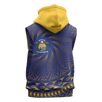 Nauru Angam Day Sleeveless Zip Hoodie Polynesian Tribal Pattern Unique Style LT05 - Polynesian Pride