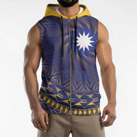 Nauru Angam Day Sleeveless Zip Hoodie Polynesian Tribal Pattern Unique Style LT05 - Polynesian Pride