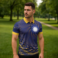 Nauru Angam Day Zipper Polo Shirt Polynesian Tribal Pattern Unique Style LT05 - Polynesian Pride