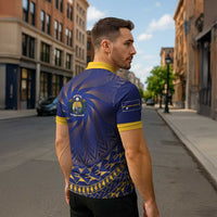 Nauru Angam Day Zipper Polo Shirt Polynesian Tribal Pattern Unique Style LT05 - Polynesian Pride