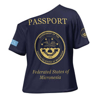 Personalised Federated States Of Micronesia Cross Shoulder Shirt FSM Passport - Polynesian Pride