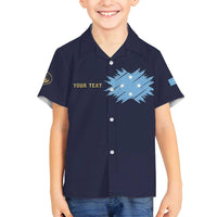 Personalised Federated States Of Micronesia Family Matching Off Shoulder Short Dress and Hawaiian Shirt FSM Passport - Polynesian Pride