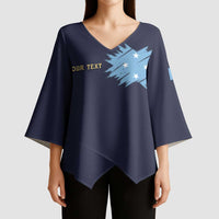 Personalised Federated States Of Micronesia Kimono Sleeve Blouse FSM Passport - Polynesian Pride