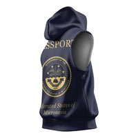 Personalised Federated States Of Micronesia Sleeveless Hoodie FSM Passport - Polynesian Pride