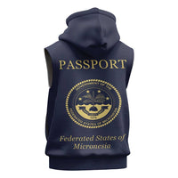 Personalised Federated States Of Micronesia Sleeveless Zip Hoodie FSM Passport - Polynesian Pride