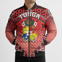 Personalised Tonga Constitution Day Bomber Puffer Jacket 150 Years Jubilee - Polynesian Pride