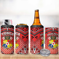Personalised Tonga Constitution Day 4 in 1 Can Cooler Tumbler 150 Years Jubilee - Polynesian Pride