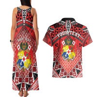 Personalised Tonga Constitution Day Couples Matching Tank Maxi Dress and Hawaiian Shirt 150 Years Jubilee - Polynesian Pride