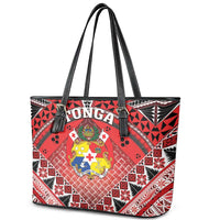 Tonga Constitution Day Leather Tote Bag 150 Years Jubilee - Polynesian Pride