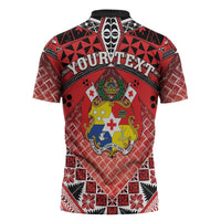 Personalised Tonga Constitution Day Zipper Polo Shirt 150 Years Jubilee LT05 - Polynesian Pride