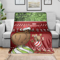New Zealand Kiwi Christmas Blanket Paua Shell Glitter Green LT05 - Polynesian Pride