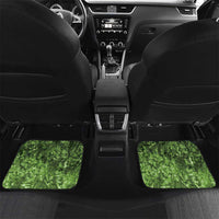 New Zealand Kiwi Christmas Car Mats Paua Shell Glitter Green LT05 Set 2pcs - Back Red - Polynesian Pride