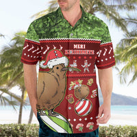 New Zealand Kiwi Christmas Hawaiian Shirt Paua Shell Glitter Green LT05 - Polynesian Pride