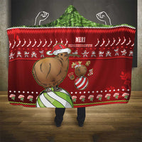 New Zealand Kiwi Christmas Hooded Blanket Paua Shell Glitter Green LT05 - Polynesian Pride