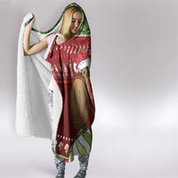 New Zealand Kiwi Christmas Hooded Blanket Paua Shell Glitter Green LT05 - Polynesian Pride