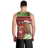 New Zealand Kiwi Christmas Men Tank Top Paua Shell Glitter Green LT05 - Polynesian Pride