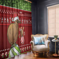 New Zealand Kiwi Christmas Window Curtain Paua Shell Glitter Green LT05 - Polynesian Pride