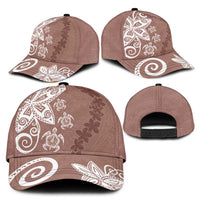 Polynesia Classic Cap Brown Tribal Turtle Floral Pattern LT05 - Polynesian Pride