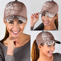 Polynesia Classic Cap Brown Tribal Turtle Floral Pattern LT05 - Polynesian Pride