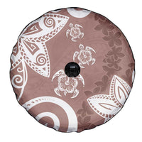 Polynesia Spare Tire Cover Brown Tribal Turtle Floral Pattern LT05 - Polynesian Pride