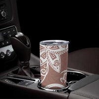 Polynesia Tumbler Cup Brown Tribal Turtle Floral Pattern LT05 - Polynesian Pride