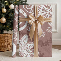 Polynesia Wrapping Paper Brown Tribal Turtle Floral Pattern LT05 - Polynesian Pride