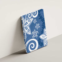Polynesia Canvas Wall Art Blue Tribal Turtle Floral Pattern LT05 - Polynesian Pride