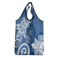 Polynesia Grocery Bag Blue Tribal Turtle Floral Pattern LT05 - Polynesian Pride