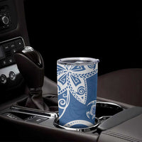 Polynesia Tumbler Cup Blue Tribal Turtle Floral Pattern LT05 - Polynesian Pride