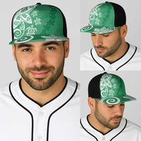 Polynesia Baseball Net Cap Green Tribal Turtle Floral Pattern LT05 - Polynesian Pride