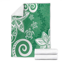 Polynesia Blanket Green Tribal Turtle Floral Pattern LT05 - Polynesian Pride