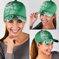 Polynesia Classic Cap Green Tribal Turtle Floral Pattern LT05 - Polynesian Pride