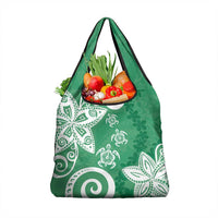 Polynesia Grocery Bag Green Tribal Turtle Floral Pattern LT05 1-pack One Size Green - Polynesian Pride