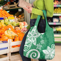 Polynesia Grocery Bag Green Tribal Turtle Floral Pattern LT05 - Polynesian Pride
