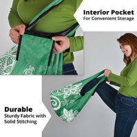 Polynesia Grocery Bag Green Tribal Turtle Floral Pattern LT05 - Polynesian Pride