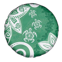 Polynesia Spare Tire Cover Green Tribal Turtle Floral Pattern LT05 - Polynesian Pride