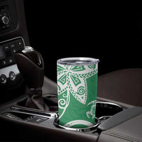 Polynesia Tumbler Cup Green Tribal Turtle Floral Pattern LT05 - Polynesian Pride